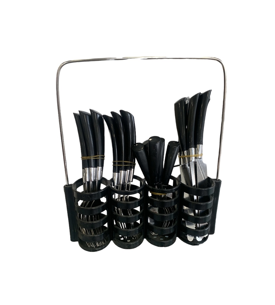 Set de cucharas con escurridor 