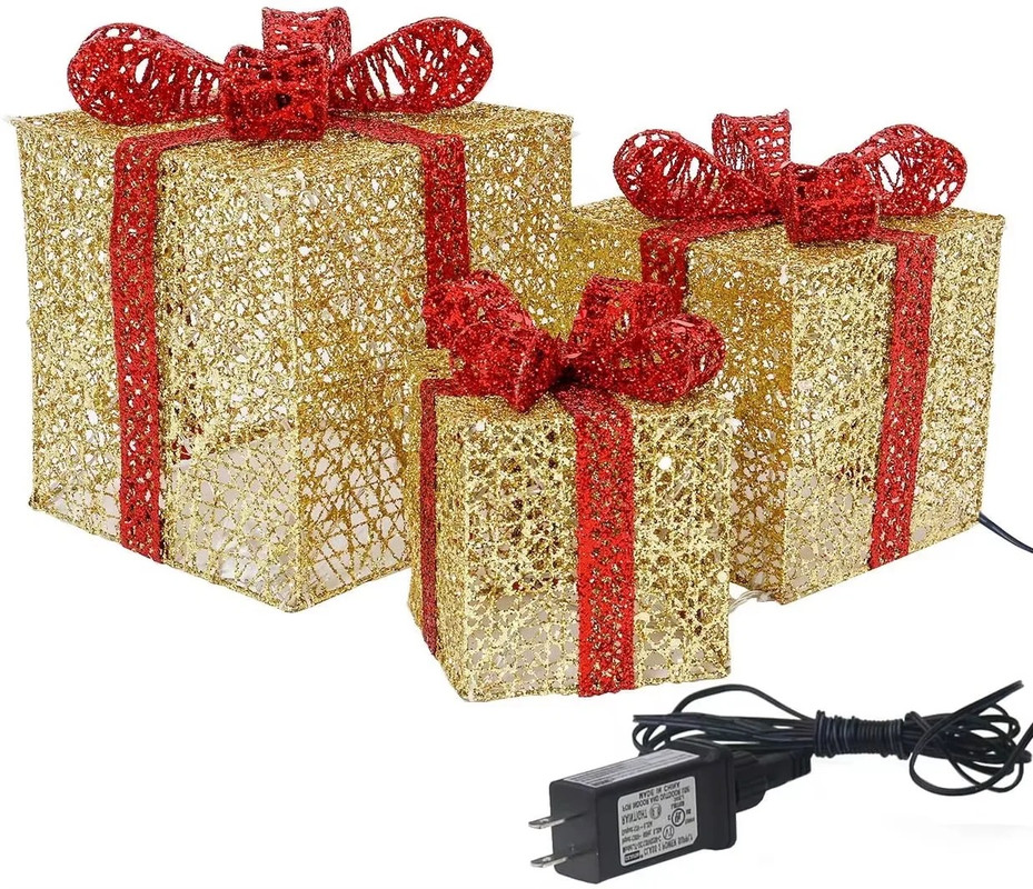 Cajas De Regalo Navideñas C/Luz