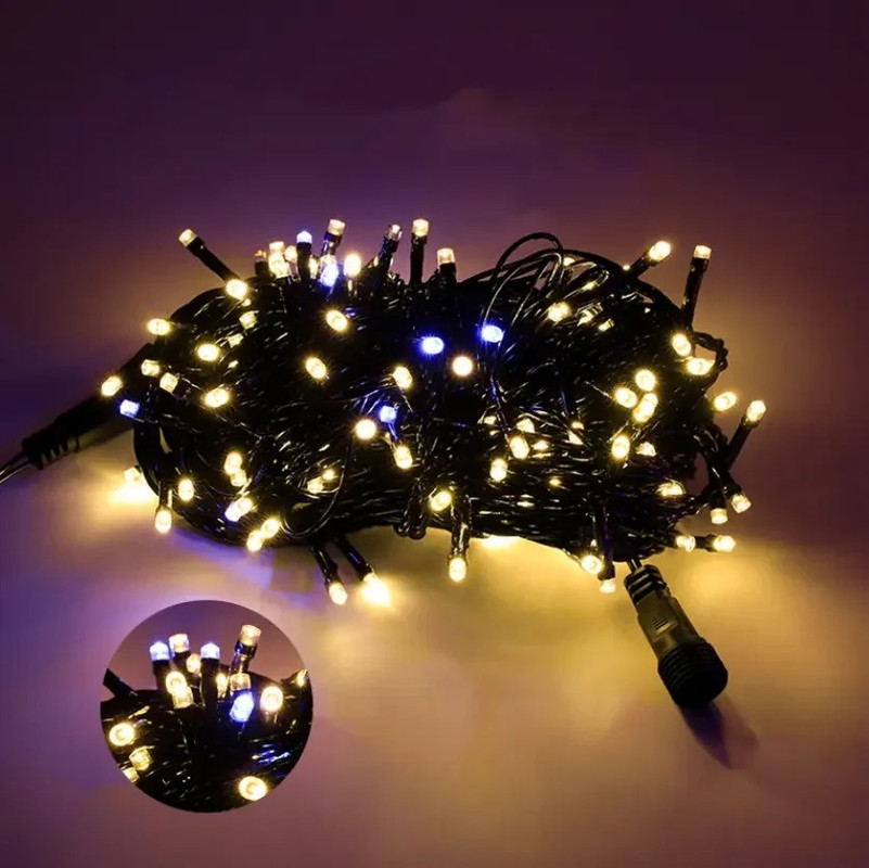 extencion de luces multicolor navideñas
