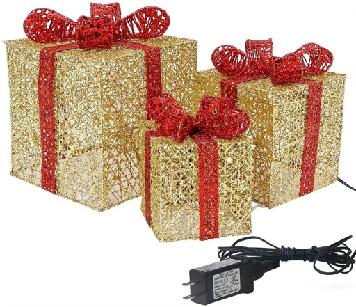 [CH-196226-5] Cajas De Regalo Navideñas C/Luz